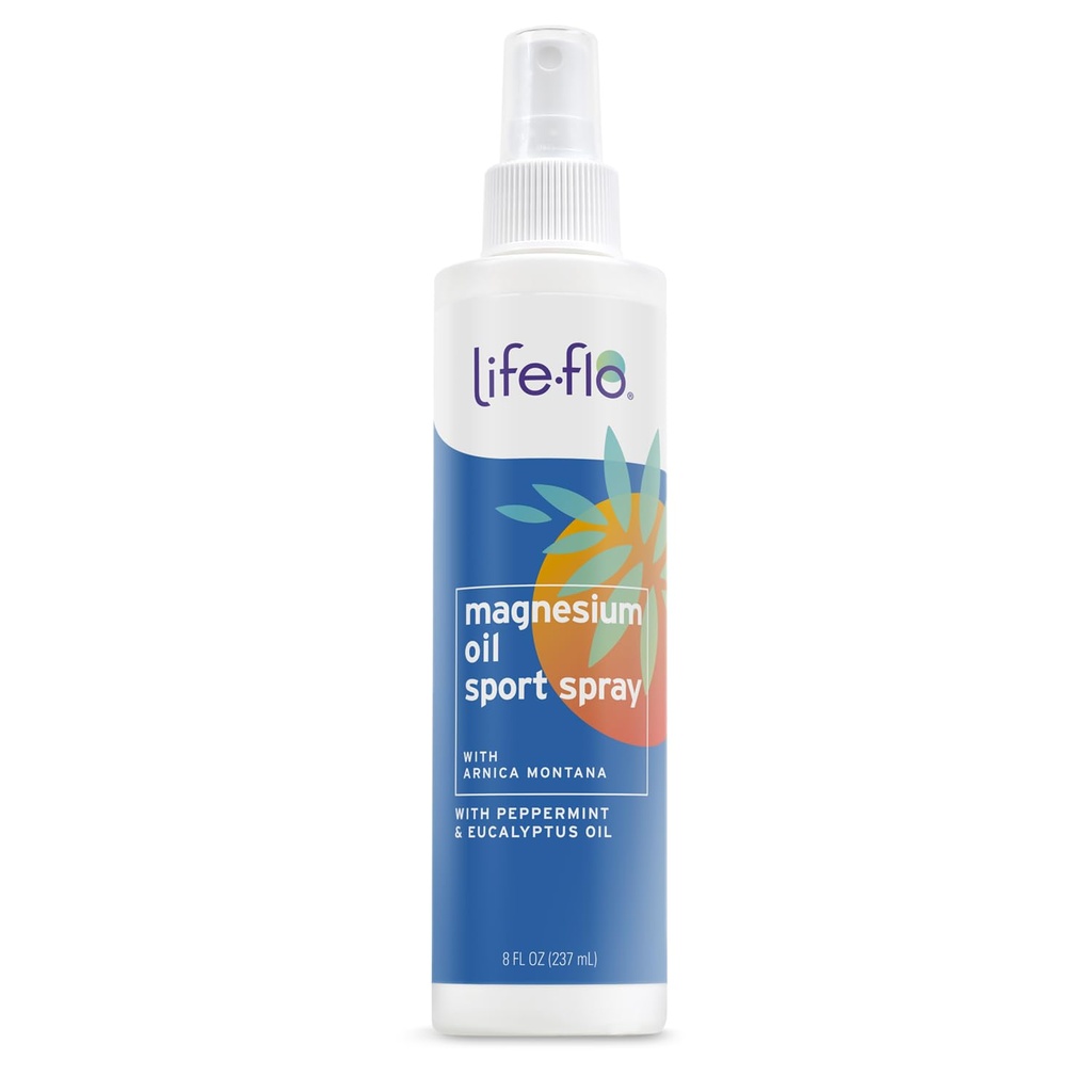 Life-flo Magnesium Oil Sport Spray, con Magnesium Chloride de The Zechstein Seabed Plus Arnica, Calms and Refreshes Muscles and Joints After Exercise, 60-Day Guarantee, Not Tested on Animals, 8oz