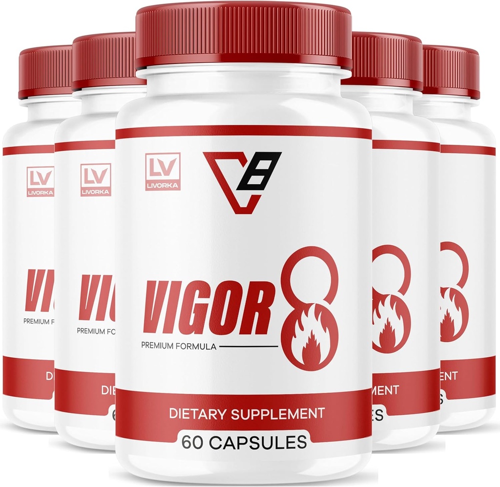 (5 Pack) Vigor 8 Para Hombres, Vigor 8 Pills Para Hombre, Vigor 8 Fuerza Para Hombres, Vigor8 Pills, Vigor 8 Pills, Vigor 8 Premium Fórmula, Vigor8 Male Pills, Vigor 8 Male Suplemento, 300 cápsulas para 5 meses