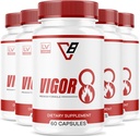 (5 Pack) Vigor 8 Para Hombres, Vigor 8 Pills Para Hombre, Vigor 8 Fuerza Para Hombres, Vigor8 Pills, Vigor 8 Pills, Vigor 8 Premium Fórmula, Vigor8 Male Pills, Vigor 8 Male Suplemento, 300 cápsulas para 5 meses