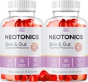 (2 Pack) Neotonics Skin And Gut Gummies, Neotonics Skin & Gut Essential Probiotics Gummies, Neotonics Skin And Gut Gummies Reviews, Neotonics Reseñas, Neotonics Gummies, 120 Gummies Por 2 meses