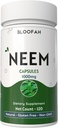 Neem Leaf Capsules 1000mg Powder | Azadirachta Indica Leaf Herbal Supplement | Non-GMO, Gluten-Free | No Artificial Additives | Traditional Herbal Formula (120 Count (Pack of 1))