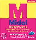 Midol Menstural Complete, Gelcaps, 24 ct