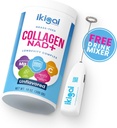 Ikigai Collagen with NAD+ (30 Servings) - Non-GMO, Gluten-Free, Paleo, Kosher - No Flavor, Incluye mezclador de bebidas gratis