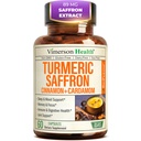 Suplementos Saffron – 89mg Saffron Extract y 1000mg Tumeric Blend – Suplemento Turmérico con Ceylán Canela y Cardamomo para Mood, Memoria y Salud Ocular – Suplementos Conjuntos para Mujeres y Hombres – 60 Cuenta