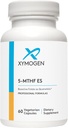 XYMOGEN 5-MTHF ES - 17.000 mcg DFE - Bioactive Folate Supplement as Quatrefolic - Mood, Cardiovascular + Methylation Support - Vitamin B Methyl Folate as L Methylfolate (60 cápsulas)