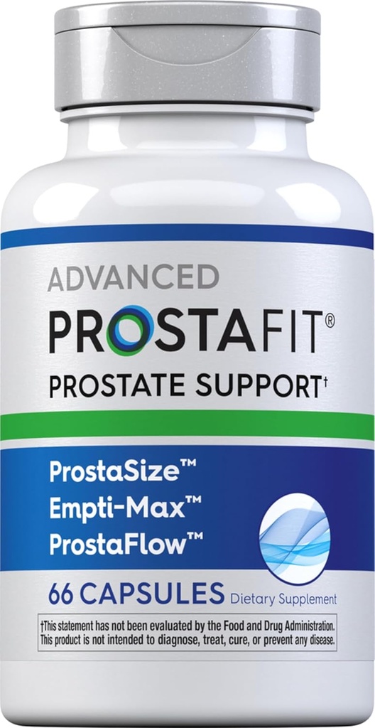 Piping Rock ProstaFit Avanzado Apoyo a la próstata* Silencioso Suplemento de Salud para Hombres Silencioso Complejo Herbal con Saw Palmetto, Pumpkin Seed, Zinc, Plus Stinginginging Nettle Extract