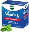 Vicks VapoPads Original Menthol Scent - Vapor Pads Relleno para Vicks Humidificadores y Steam Inhalers, Scent Pads for Congestion and Cough Relief, 20-Pack, Box Color May Vary