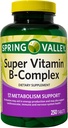Augu Spring Valley Super Vitamin B-Complex, Metabolism Support, Tablets Dietary Supplement, 250 Count
