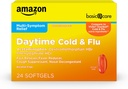 Cuidado Básico Temporada del día Cold y Flu Relief Softgels, Medicina Fría no Drowsy, Alivio del Dolor, Fiebre, Tos, Garganta Sore, Congestión Nasal, 24 Cuenta