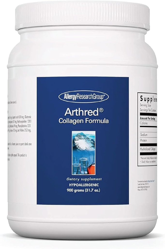 Grupo de Investigación de Alergia Colágeno Polvo para Hombres - Colágeno Peptides, Suplemento Arthred, Bovine Sourced, Arthred Powder, Fórmula Collagen, Collagen Hidrolyzed - 31.7 Oz