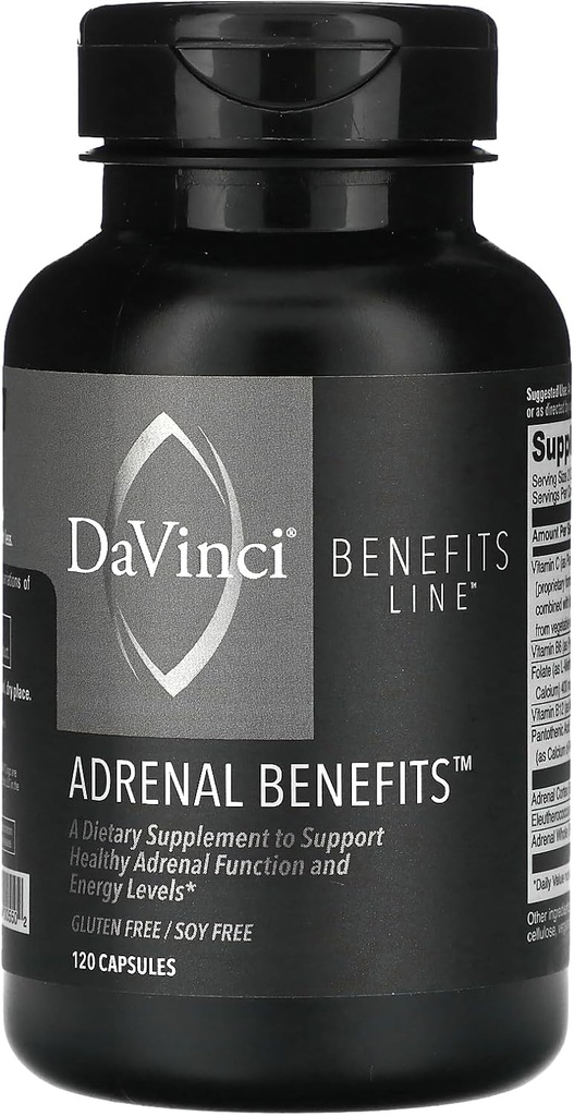 Benefits Line, Adrenal Benefits, 120 Capsules, Davinci Laboratories of Vermont