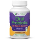 Oral Probiotic Supplement with BLIS K12 4 Billion CFU - Ahora Dairy Free 60 Day Supply Bottle for Bad Breath, Strep, Cavities, Gum Oral and Dental Health - Sugar Free - USA Made - 60 Count