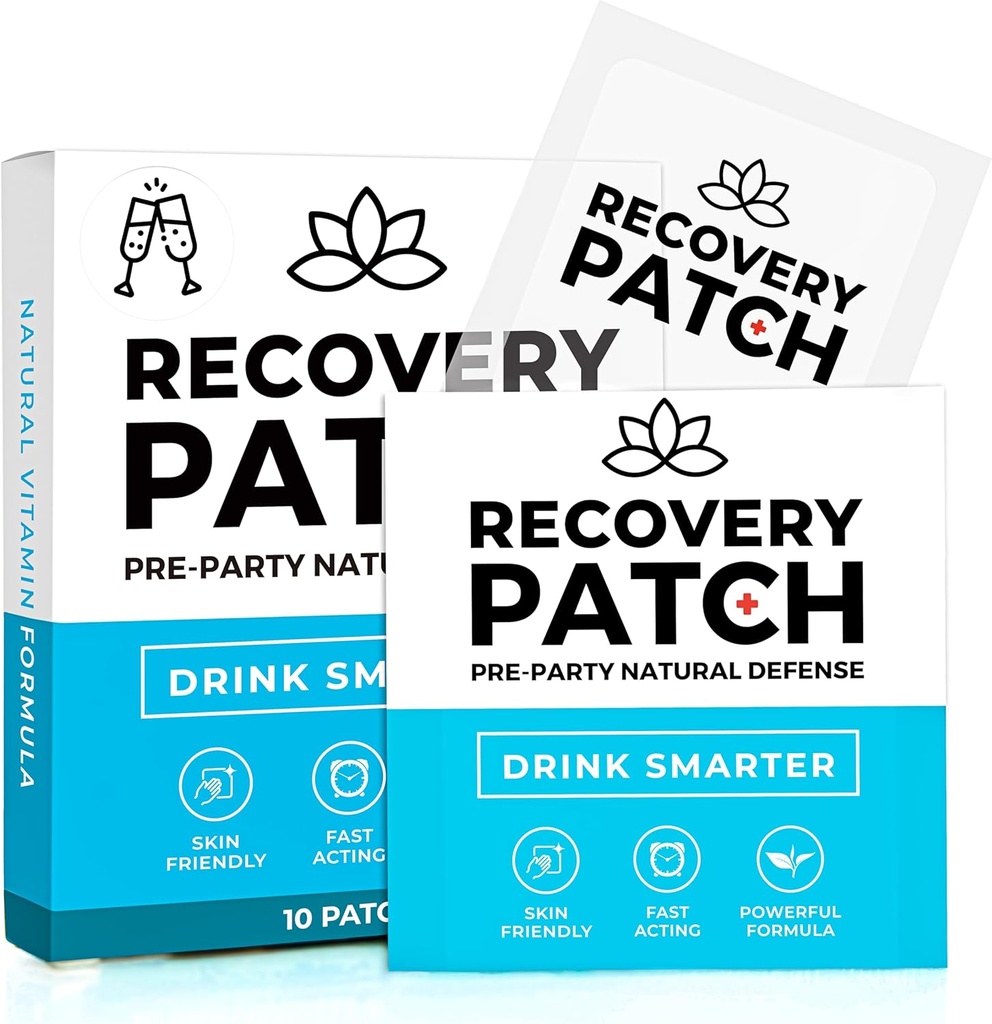 Patches de recuperación 10 Pack - Wake Up Refreshed &amp; Energized with Our 100% Natural Ingredients Patch - Individualmente afeitado, Skin-Friendly & Waterproof - Enhanced Morning Formula