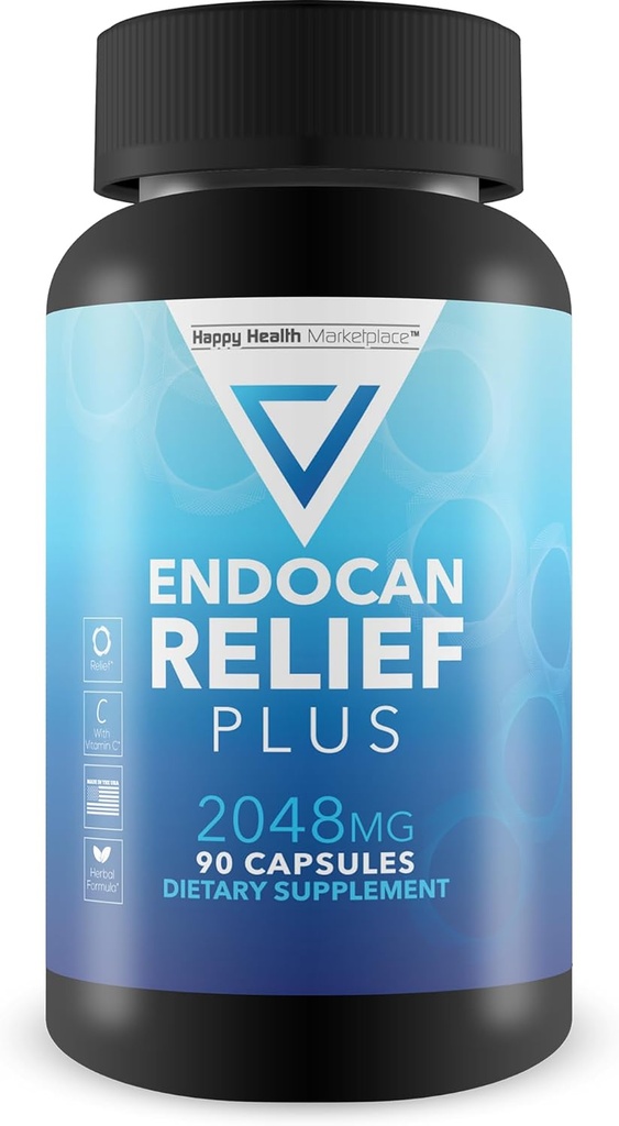 Endocan Relief Plus - Alivio natural de dolores temporales, malestar, " Hinchazón - Nuestra Mejor Fórmula Herbal Natural - Soporte completo del cuerpo - Luchar contra Radicales Libres - Nuestro Mejor Factor de Alivio Diario Turmérico