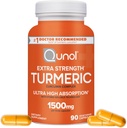 Cápsulas de Curva Turmérica, Cunol con Ultra Alta Absorción 1500mg, Soporte Conjunto, Suplemento dietético, Fuerza Extra, 90 Cápsulas Vegetarianas