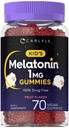 Carlyle Kids Melatonin Gummies Silencio 1 mg 70 Cuenta ← Fruit Flavor Gummy Silencio Vegan, No Gluten Free