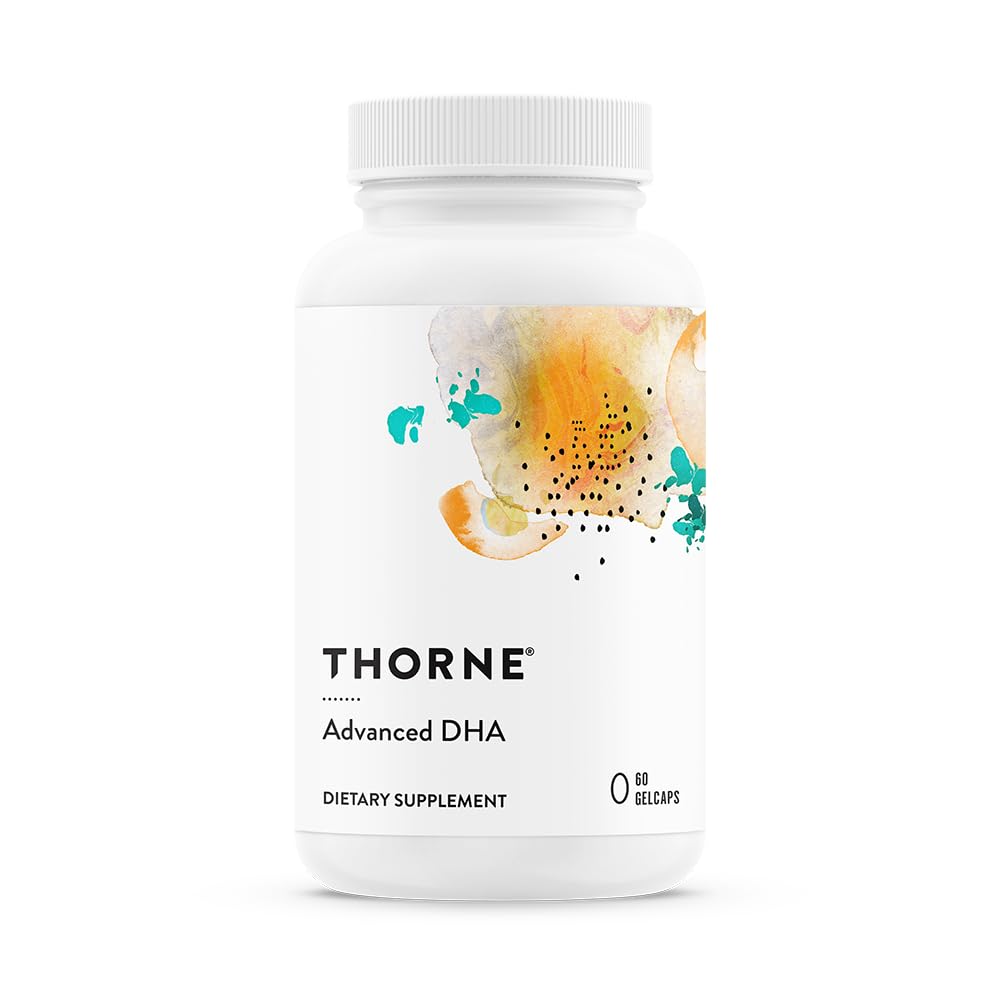 THORNE - Advanced DHA - 650 mg DHA y 200 mg de EPA - Apoya el envejecimiento cerebral saludable y la función Nerve* - 60 gelcaps