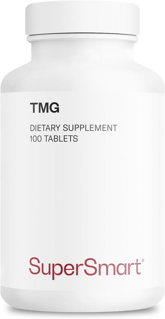 Supersmart TMG 2250mg por día (High Strength) - TMG Trimetilglycine - Betaine Anhydrous Supplement TEN Non-GMO & Gluten Free - 100 Cuadros
