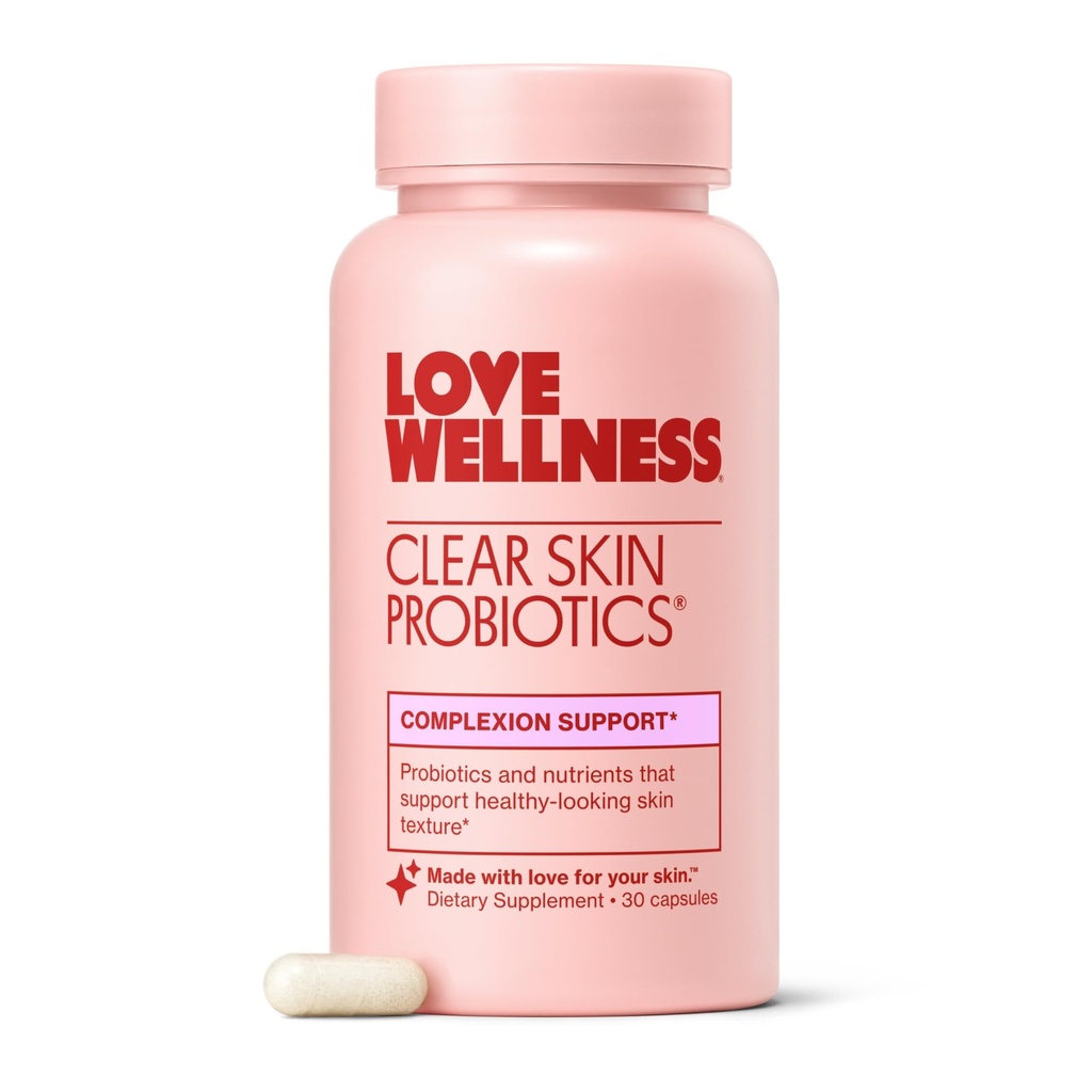 Love Wellness Clear Skin Probiotic ← Limpiar Hormonal Acne Pimples, Redness & Pore Minimizer