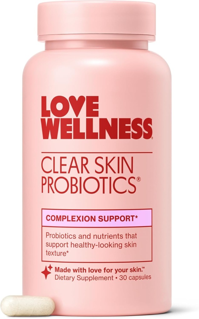 Love Wellness Clear Skin Probiotic ← Limpiar Hormonal Acne Pimples, Redness & Pore Minimizer
