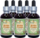 Muira Puama (Ptychopetalum Olacoides) Glycerite, Ecológico Alcohol-Free Liquid Extract (Marca: HerbalTerra, Proudly Made in USA) 5x2 fl.oz (5x60 ml)