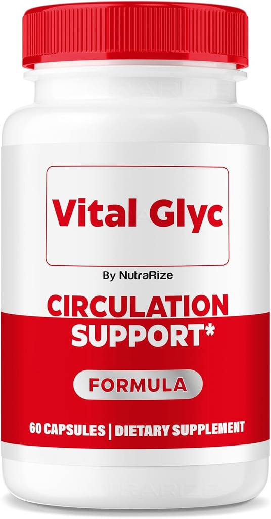 Cápsulas Vital Glyc - Fórmula Oficial de Apoyo a la Sangre, Vital Glyc Blood Vessel Cleaner, Vital Glyc Glyco Optimizer Píldoras, soporta salud general y bienestar, Vital Glyc Powder (60 Cápsulas)