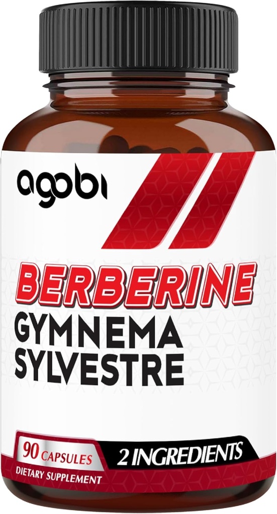 agobi Berberine Suplementos 500mg con Gymnema Sylvestre - Fórmula super concentrada para el sistema inmunológico, Circulación Salud, Digestivo " Producción energética - 90 cápsulas
