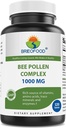 Brieofood Bee Pollen Complex 1000 mg 120 Tablets - Hecho con Bee Pollen, Bee Propolis, & Royal Jelly Powder