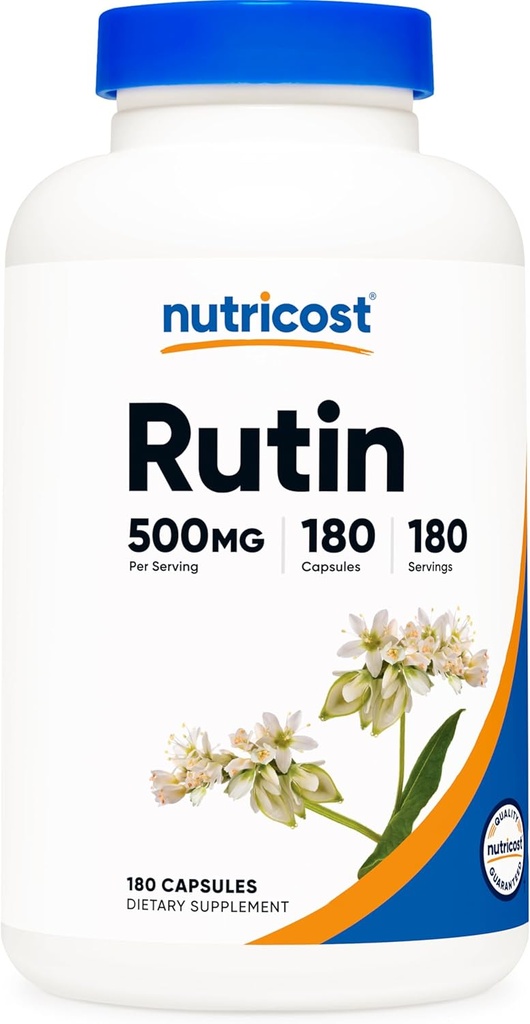Nutricost Rutin 500mg, 180 Capsules - Gluten Free, Non-GMO, y Vegetarian Friendly