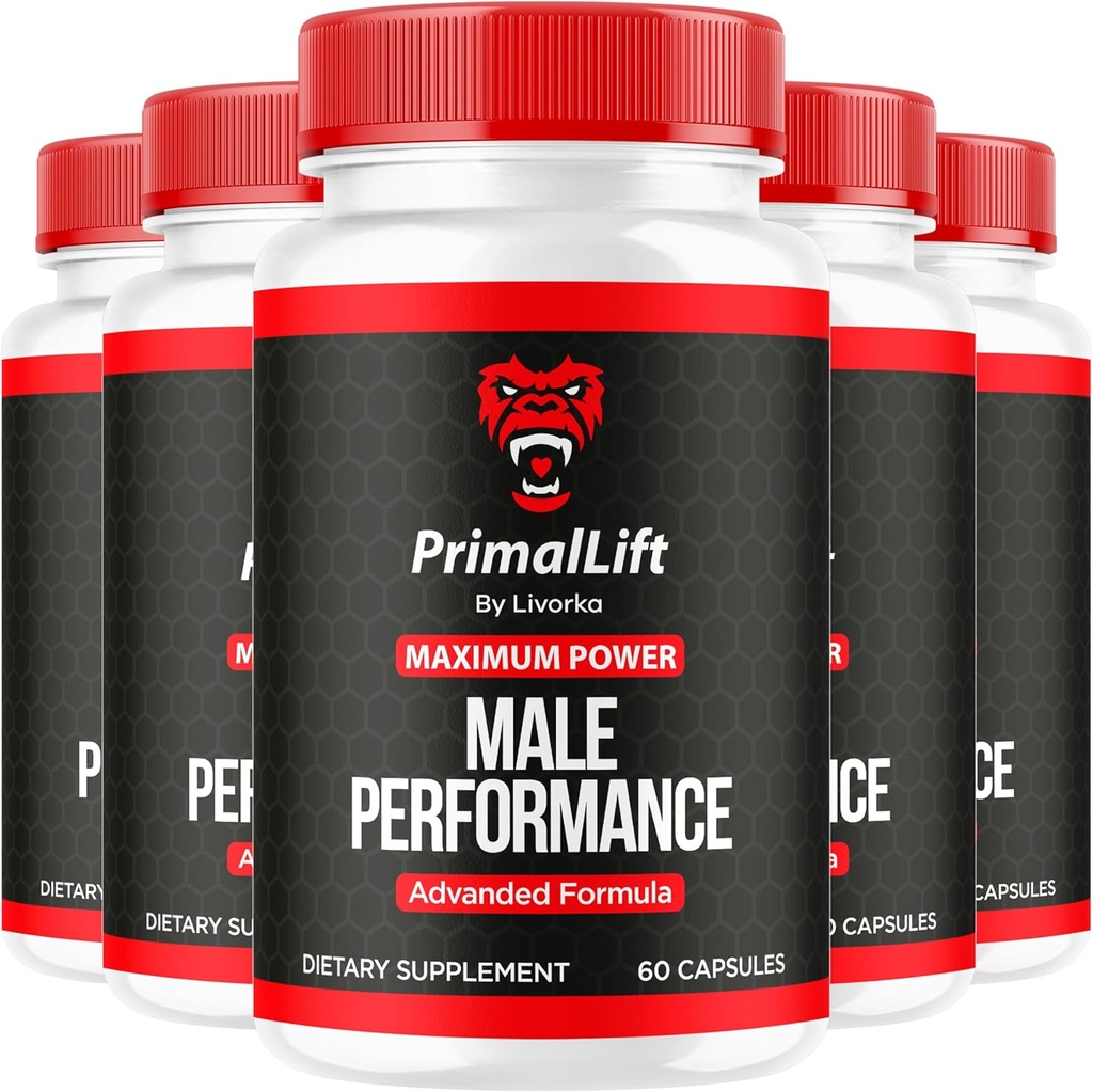 (5 Pack) Levante Primal, Levante Primal para Hombres, Levante Primal, Levante Primal Suplemento, PrimalLift All Natural Support, Levante Primal Formula avanzada, 300 cápsulas para 5 meses