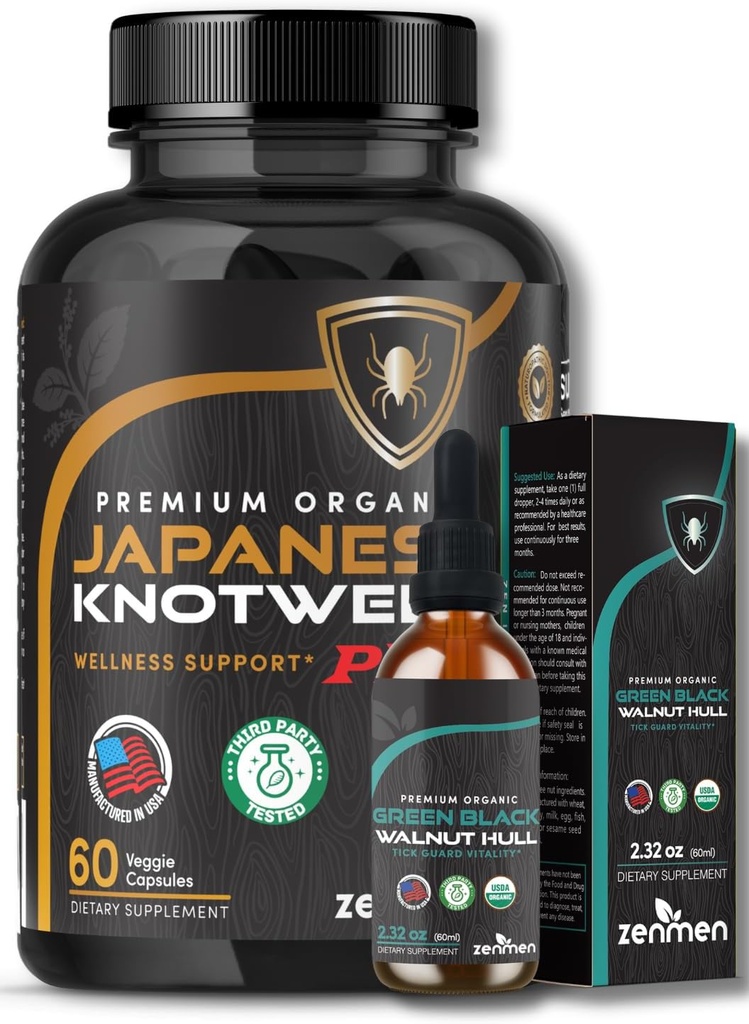 Immune Support Bundle: japonés Knotweed Capsule and Green Black Walnut Tincture