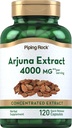 Piping Rock Arjuna Extract Silencio 4000 mg Silencio 120 Capsules Silencioso de Arjuna Bark Herb Silencio Concentrado Suplemento Herbal Silencio No GMO, Gluten Free