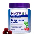 Natrol Magnesio Citrato, Alta Absorción Suplemento de Magnesio para Mood y Estrés, ayuda a calmar la mente y relajarse El cuerpo, 60 gomas de sabor a frambuesa, hasta un suministro de 30 días
