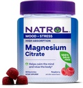 Natrol Magnesio Citrato, Alta Absorción Suplemento de Magnesio para Mood y Estrés, ayuda a calmar la mente y relajarse El cuerpo, 60 gomas de sabor a frambuesa, hasta un suministro de 30 días