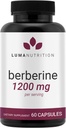 Luma Nutrition Berberine Supplement - Berberine HCL 1200mg Por Serving - Vegan, Gluten Free, Non-GMO - 60 cápsulas