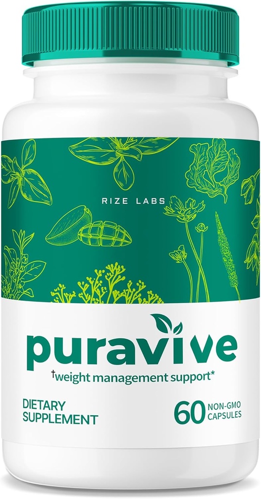 rize labs Puravive Weight Loss Capsules - Exotic Rice Pills to Increase BAT and Energy Levels, Detox &amp; Cleanse Capsule, Puravive Reviews Non-GMO Easy to Swallow Supplement Tablets (60 Capsules)