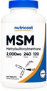 Nutricost MSM Tablets (Methylsulfonylmethane) 2000mg Por Serving, 120 Servings, 240 Tablets - Non-GMO and Gluten Free