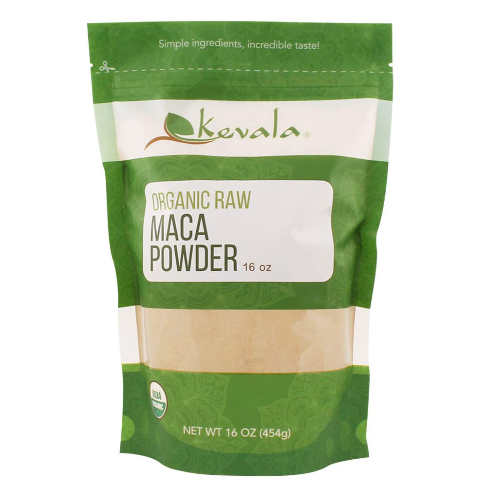 kevala - Orgánica Maca Root Powder - Raw Maca Powder 1 lb - 16 oz - Gluten Gratis - Vegan - Kosher