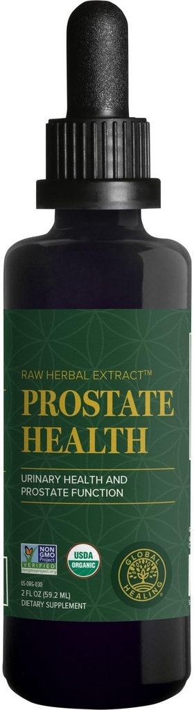 Salud Orgánica de Sanación Global - Mens Health Supplement - Prostate Supplements Help Urinary Bladder Control, Frequent Urination Relief Reduce los Viajes de Baño - 2 Fl Oz