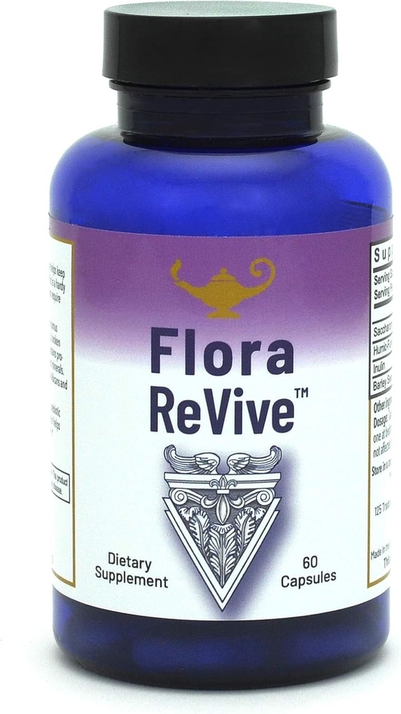 RnA ReSet Flora Revive – Probiótico diario basado en suelos con prebióticos " Humic-Fulvic Blend, Establo-Estable, 10 millones de UF (60 cápsulas)