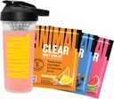 Animal Clear Whey Protein Isolate Sampler Pack & Shaker Bottle - Deliciously Juicy 20g Protein, Watermelon Limeade, Blueberry Acai, Pineapple Orange, 3 Single-Serving Packets