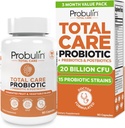 Probulina Total Care Probiotic Supplement, Daily Gut, Digestive, and Immune Health Probiotics Capsules for Men and Women, 20 Billion CFU, Vegan, 90 Count Bottle