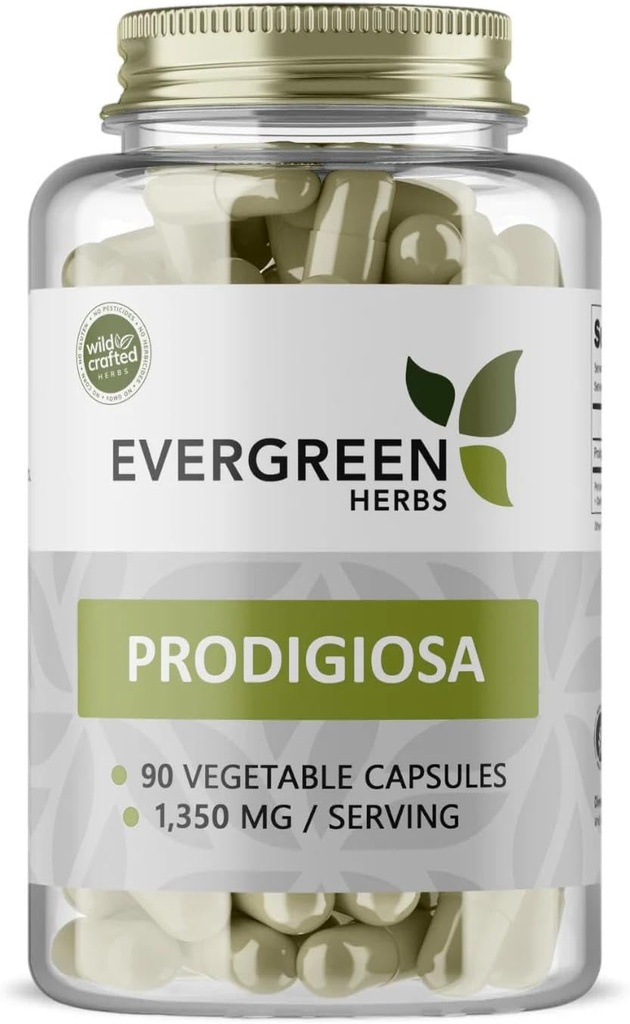 Herbs Evergreen Prodigiosa (Capsules) - Tamper Proof Sello para garantizar la frescura.