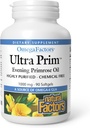 Natural Factores Ultra Prim Evening Primrose Oil 1000mg, A Natural Source of Omega-6 GLA, 90 Softgels