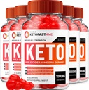 (5 Pack) KetoFast4Me ACV Gummies Advanced, KetoFast 4 Me ACV Gummies Apple Cider Vinegar Keto Fast 4 Me Weight Management ACV Gummies Keto Fast4Me Reseñas Vitamina B12 Keto+acv, 1000mg (300 Gummies)