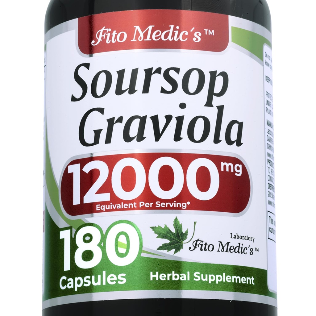 FITO MEDIC'S Lab ← Soursop TEN180 Capsules TEN12000 mg sufrimiento graviola SilencioConcentrate Extract TENUltra high Absorption.
