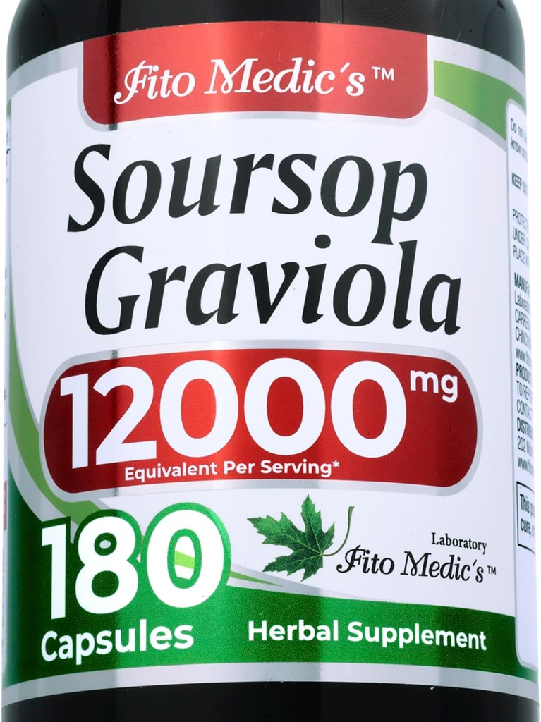 FITO MEDIC'S Lab ← Soursop TEN180 Capsules TEN12000 mg sufrimiento graviola SilencioConcentrate Extract TENUltra high Absorption.