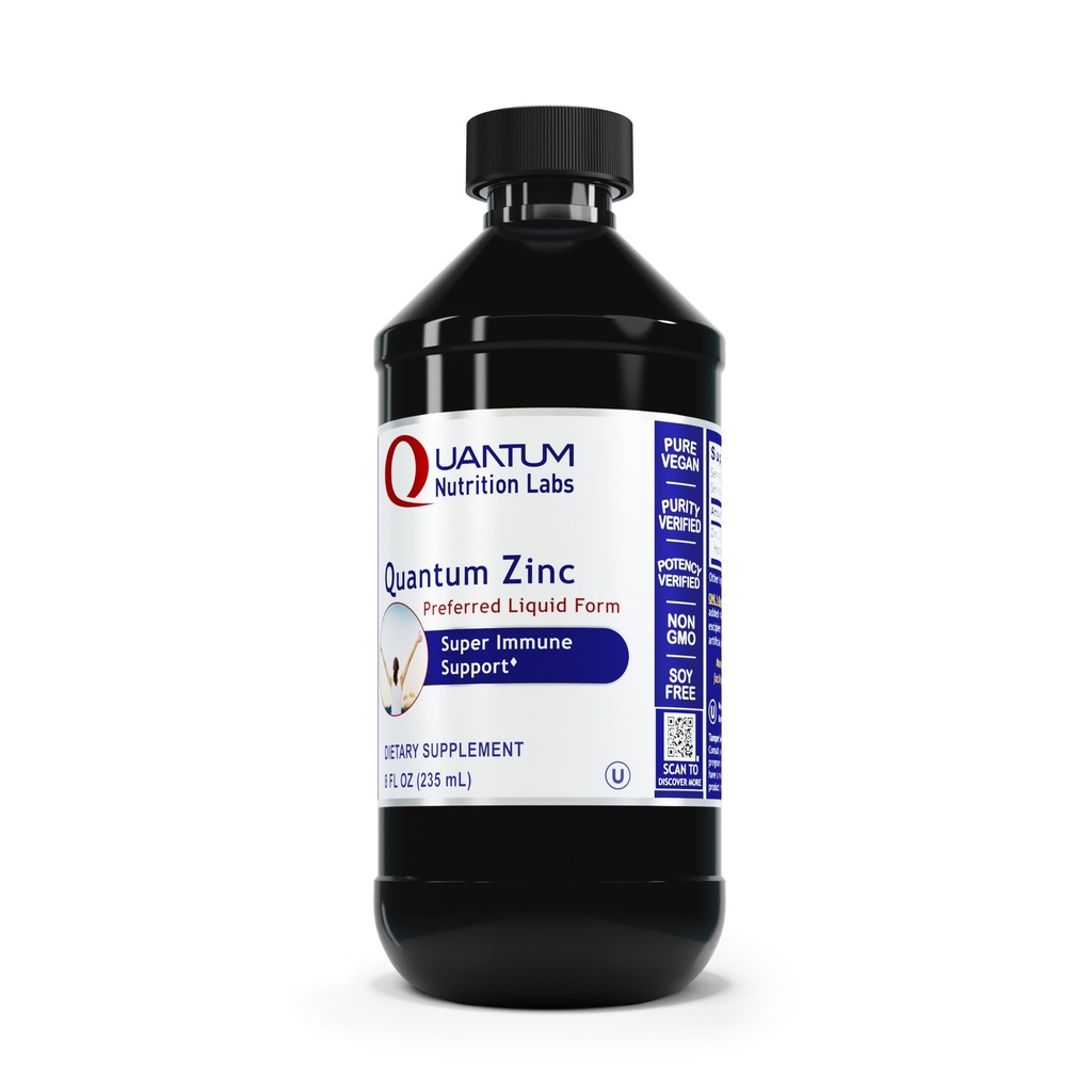 Laboratorios de Nutrición Cuántica Zinc - gotas líquidas de zinc, suplementos de zinc, Tintura de zinc para adultos, Sulfato de zinc de 25 mg por servicio para función metabólica &amp; Soporte de inmunológico - 8 Fl Oz Botella