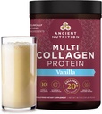 Antiguos colágenos de nutrición Péptidos Polvo, Proteína Multi Collagen, Hombres Mujeres, Vitamina C, Probióticos, Collagen Hidrolyzed, soporta la piel, articulaciones, Gut Health, Vainilla, 45 Servimientos