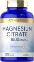 Carlyle Magnesium Citrate Ø 1,800mg ← 120 Coated Caplets ← Vegetariano, No GMO y Gluten Free Supplement